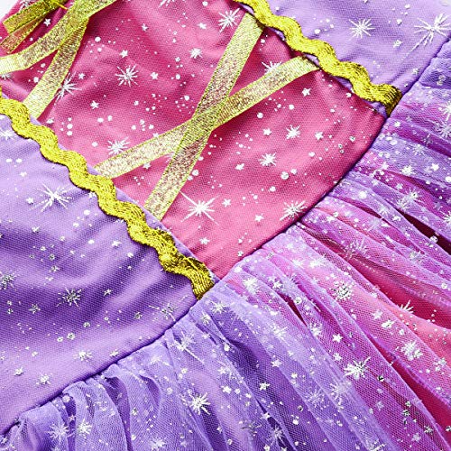 JerrisApparel Girl Princess Costume Dress for Birthday Party (3T, Purple with Accessories) - Image 5