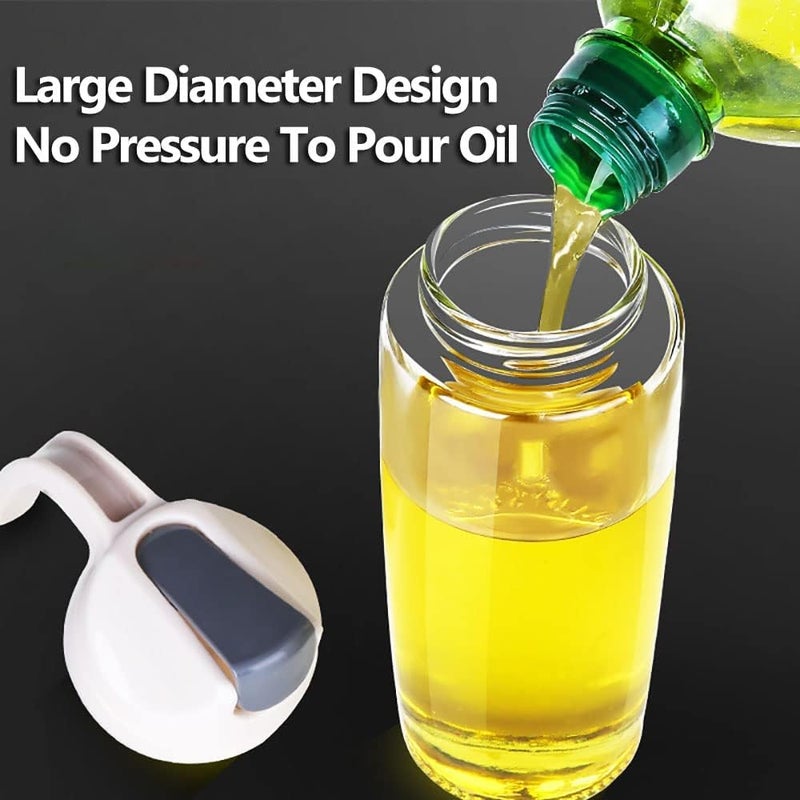 Wrixty Olive Oil and Vinegar Dispenser Bottle Set Automatic Flip Kitchen Cooking Oil Dispenser 600 ML Food Grade BPA Free PP Multi Color - Image 3