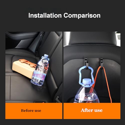 OATSBASF Seat Back Hooks for Tesla Model 3 Model Y 2017-2024, Headrest Foldable Hooks Car Bag Hook Stylish Back Seat Hanger Designed for Tesla Model 3 Y Accessories (2 Pack) - Image 4