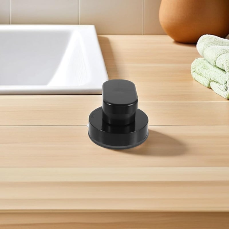 Uonlytech 2pcs Black Plastic Door Handles for Bathroom Safety, Nonslip and Easy to Maintain Grab Bars for Elderly Beside Toilets and Bathtub Edges - Image 5