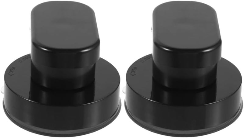 Uonlytech 2pcs Black Plastic Door Handles for Bathroom Safety, Nonslip and Easy to Maintain Grab Bars for Elderly Beside Toilets and Bathtub Edges - Image 1