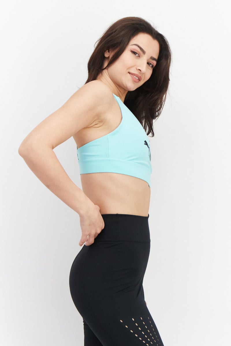 PUMA Women Brand Logo Padded Sports Bra, Peppermint - Image 3