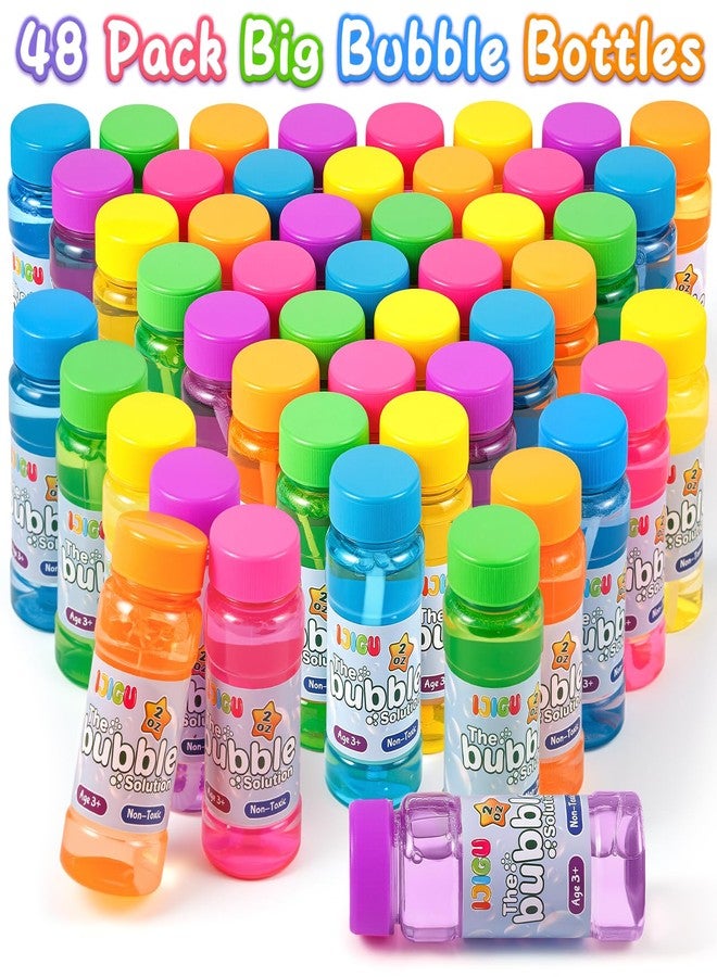 IJIGU Bubble Bottles 48 Pack (2oz), Bubbles for Kids, Bubble Solution with Bulk Wands in 6 Colors as Party Favors for Toddlers 1-3, Summer Outdoor Toy Gift for Boys & Girls - Image 4