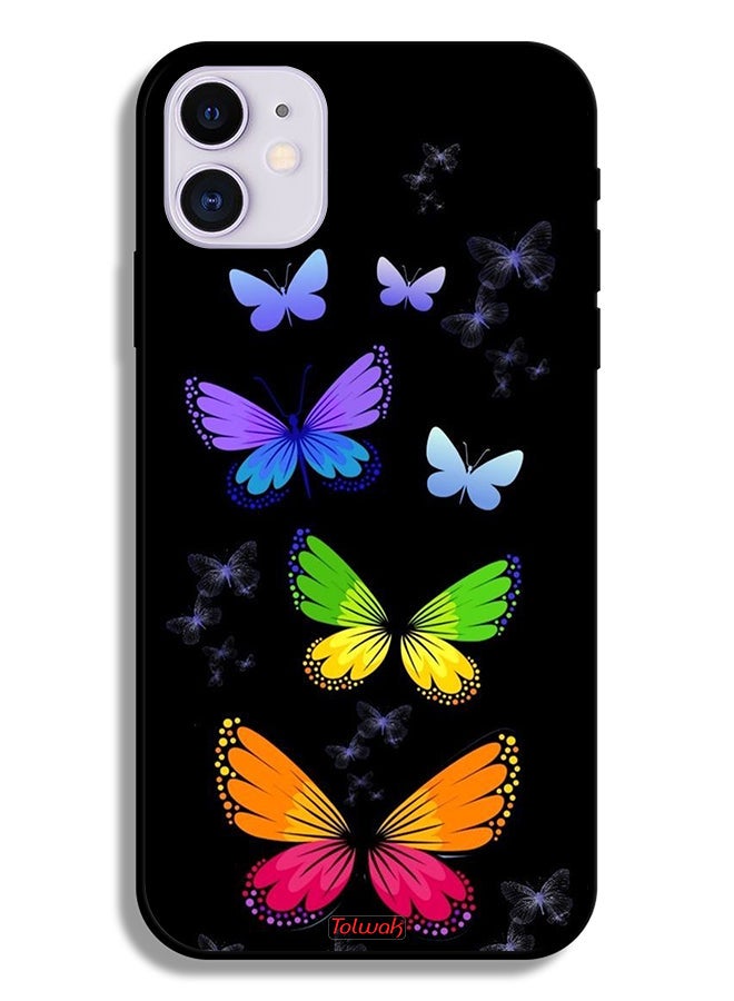 Tolwak Apple iPhone 11 Protective Case Colorful Butterflies - Image 2