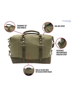 ROTHCO Rothco 80889: Vintage Carry-On Travel Bag - Olive Drab  - Image 5