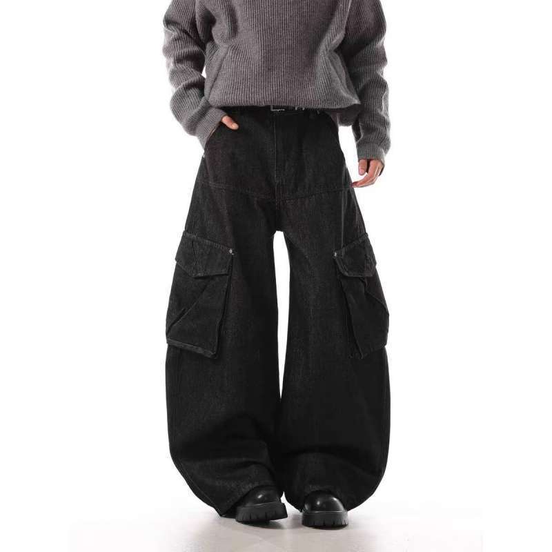 Unisex Classic Denim Jeans Loose Fit Daily Outdoor Wear - Image 3