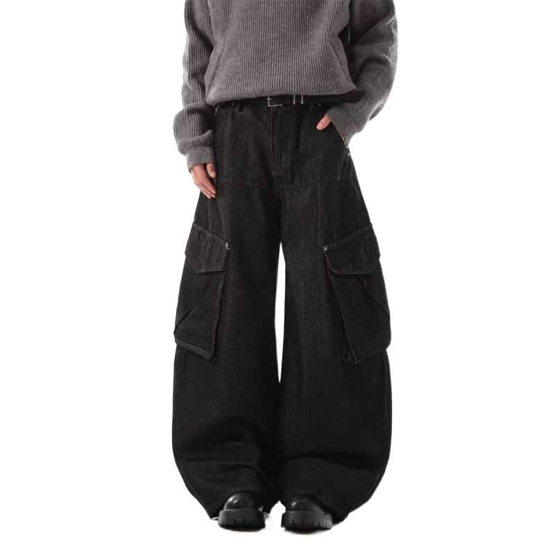 Unisex Classic Denim Jeans Loose Fit Daily Outdoor Wear - Image 4