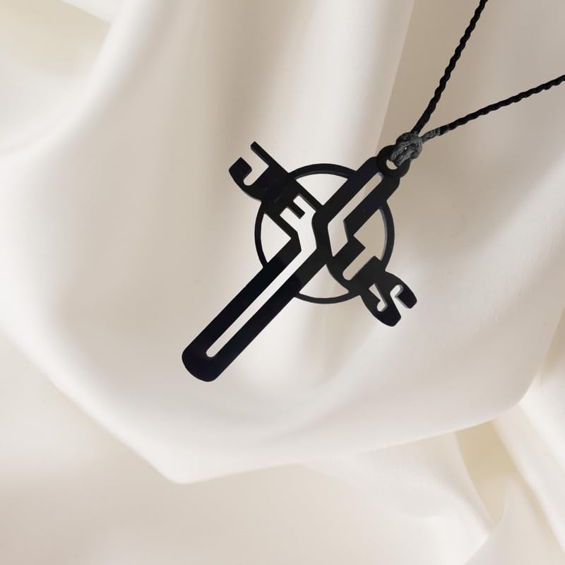 M Men Style Religious Lord Jesus Christ Cross Acrylic Car, Home, Window&Garden for Positive Vibes for Decorative Car Hanging Ornament Dream Catchers LA95 - Image 5