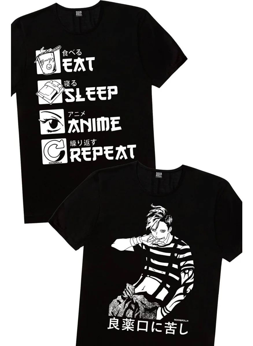 Rock&Roll Manga Boy, Always Anime Men's 2-Piece Eco Pack T-Shirt