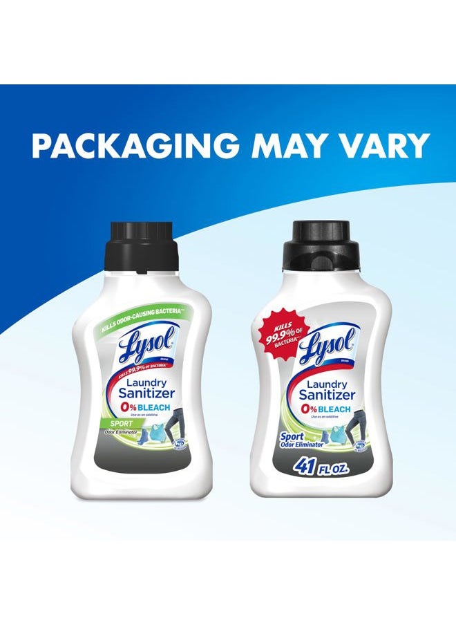 Lysol Sport Laundry Sanitizer Additive, Sanitizing Liquid for Gym Clothes and Activewear, 0% Bleach, Eliminates Odor Causing Bacteria, 41oz  - Image 2