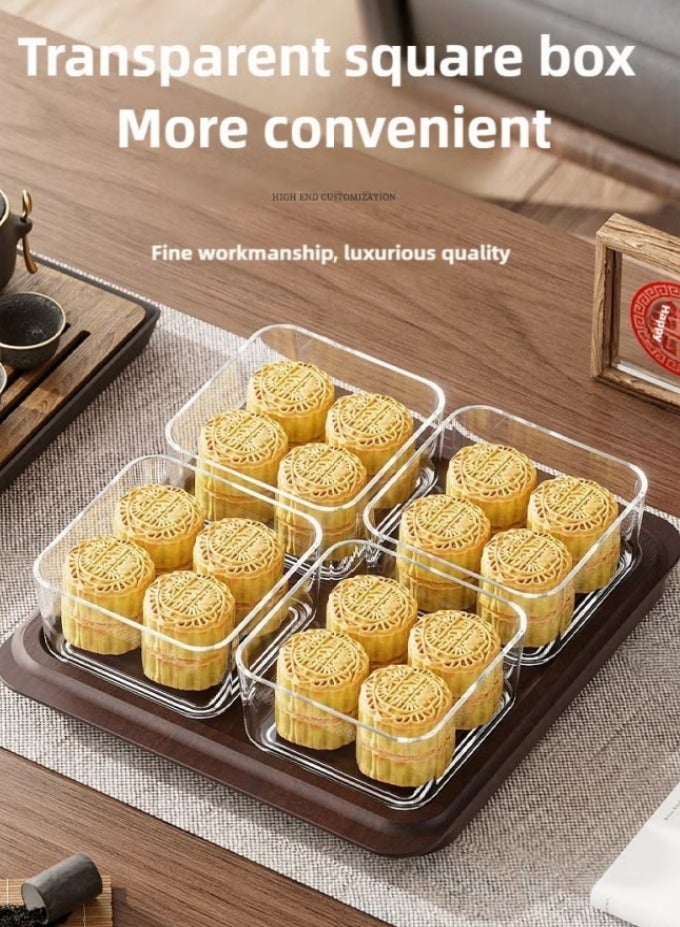 أفضل ذروة طبق فاكهة، وعاء مقسم للوجبات الخفيفة، طبق للفاكهة المجففة والمكسرات والحلوى، صينية حلوى، مناسب للاستخدام العائلي اليومي والحفلات والتجمعات في العطلات (4 حجرات) - Image 5