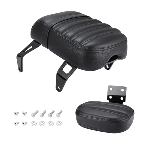 FIASRAC Passenger Seat with Backrest for Indian Scout Bobber 2018-2024 Quick Detach Design Detachable Pillion Seat Waterproof PU Leather Motorcycle Rear Seat Replacement for Part 2882853-VBA (Black) - Image 2