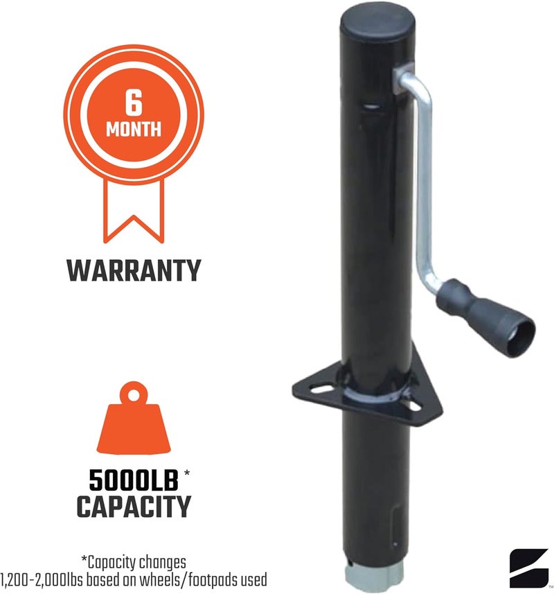 Bastion Distribution Side-Wind Trailer Jack - 5000lb Capacity A-Frame with 14 4/5" Travel - Image 5