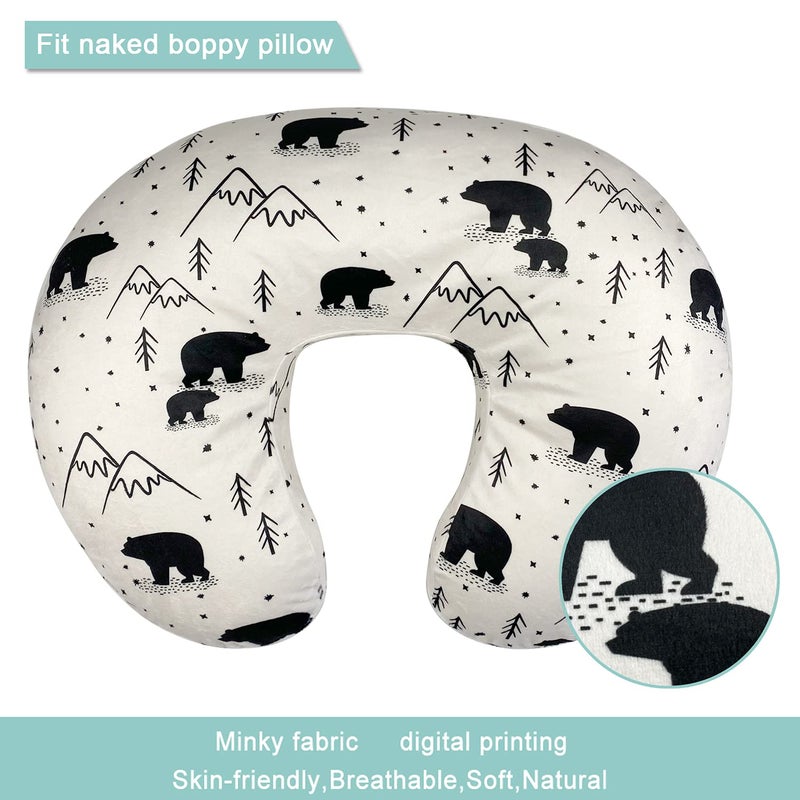 Owlowla Nursing Pillow Cover, Breastfeeding Pillow Slipcover Fits Nursing Pillow for Baby Boy Girl(Bear) - Image 2