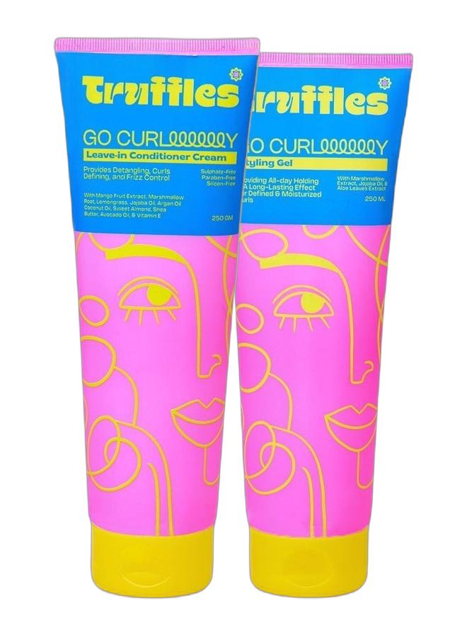 Truffles Go Curly – Leave-In Conditioning Cream 250 ml & Go Curly Styling Gel  250 ml Bundle - Image 1