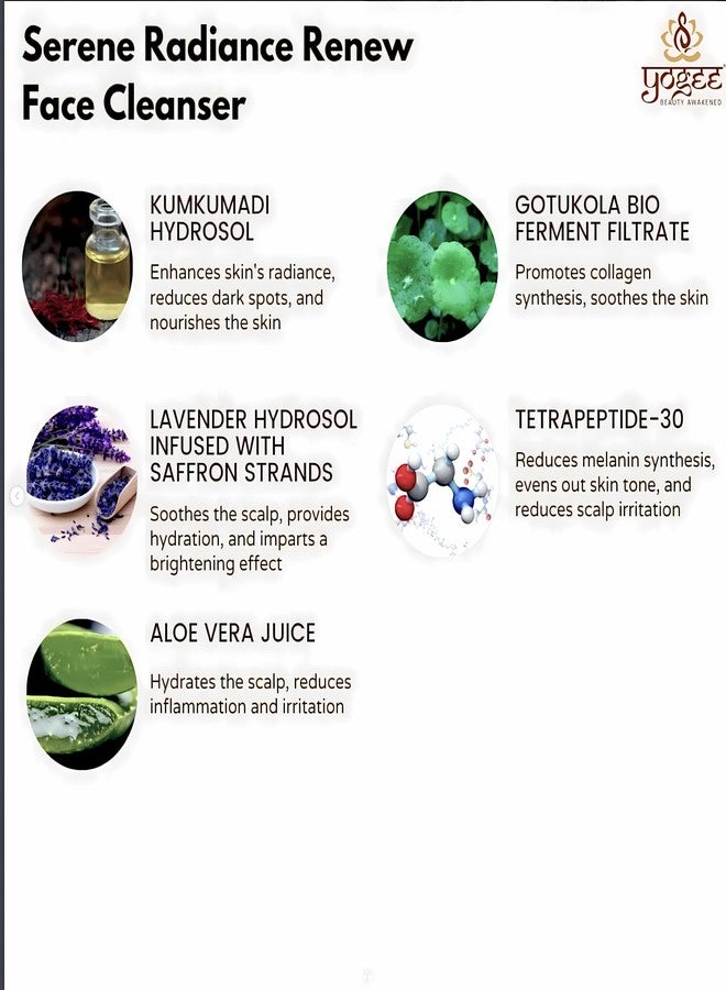 YOGEE Organic & Natural Face Wash | Cleanser For Men & Women | Sulphate & Paraben Free | Suitable for All Skin Types | Pure & Gentle Face Wash for Healthy Skin | 30 ml - Image 3