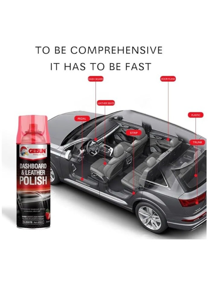 Getsun Dachboard and Leather Polish Strawberry G-2007B - 450ml - Image 3