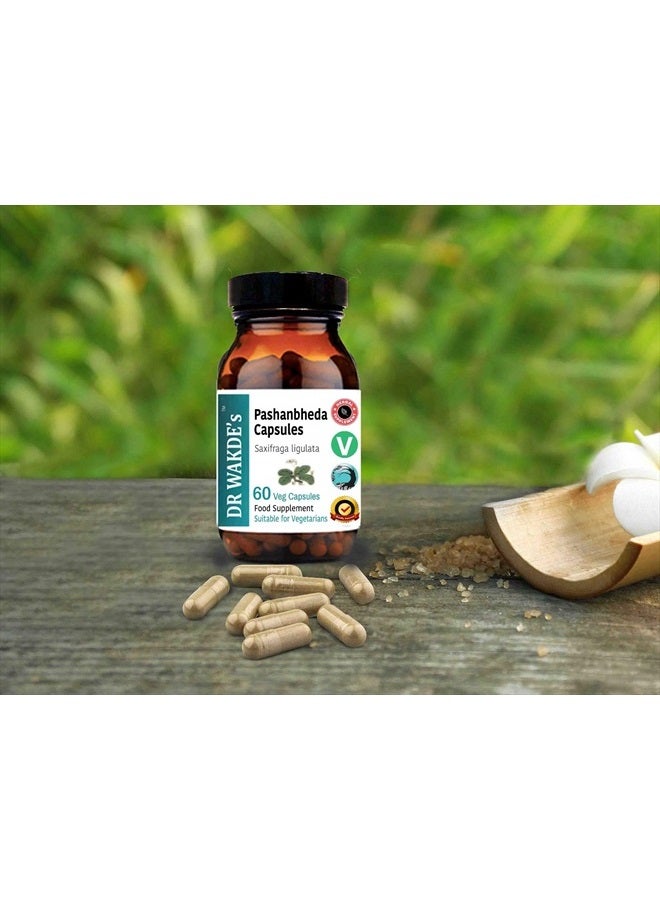 London DR WAKDE'S Pashanbheda Capsules (Saxifraga ligulata) | 60 Veg Caps | Ayurvedic Supplement | Vegan | 100% Herbal | Quantity Discounts - Image 5