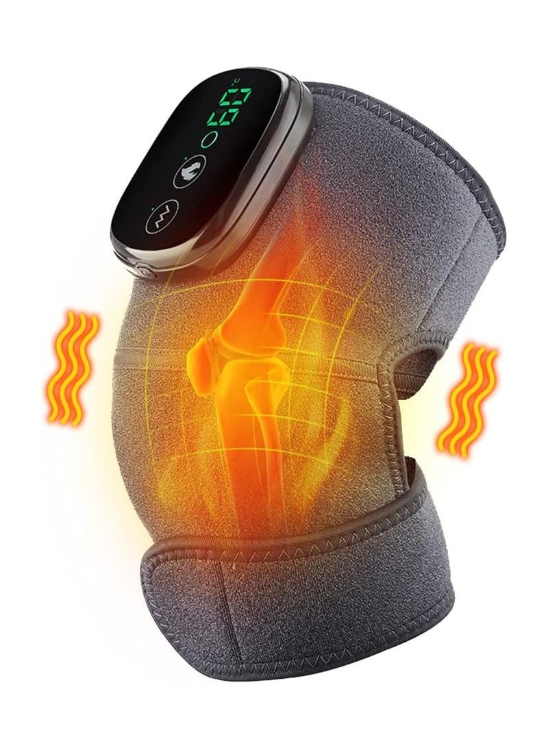 general Heated Knee Massager, 3 in 1 Knee Massager with Heat and Vibration, Portable Cordless Electric Massage Knee Heating Pads Elbow Shoulder Brace Wrap, 3 Vibration Heating Modes and LED Display - Image 1