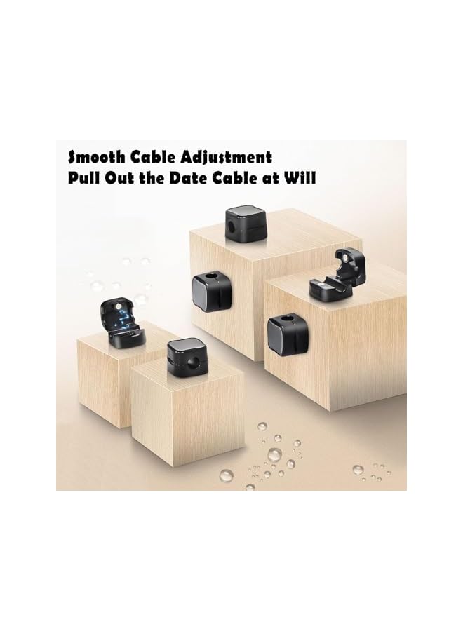 Green Tiger 12 Pack Magnetic Cable Clips, USB Charger Cord Organizer Easy Secure Adhesive Cable Managemen, Smooth Adjustable Wire Holder Keeper Organizer,Cable Holder for Desk Nightstand Car Home Office - Image 5