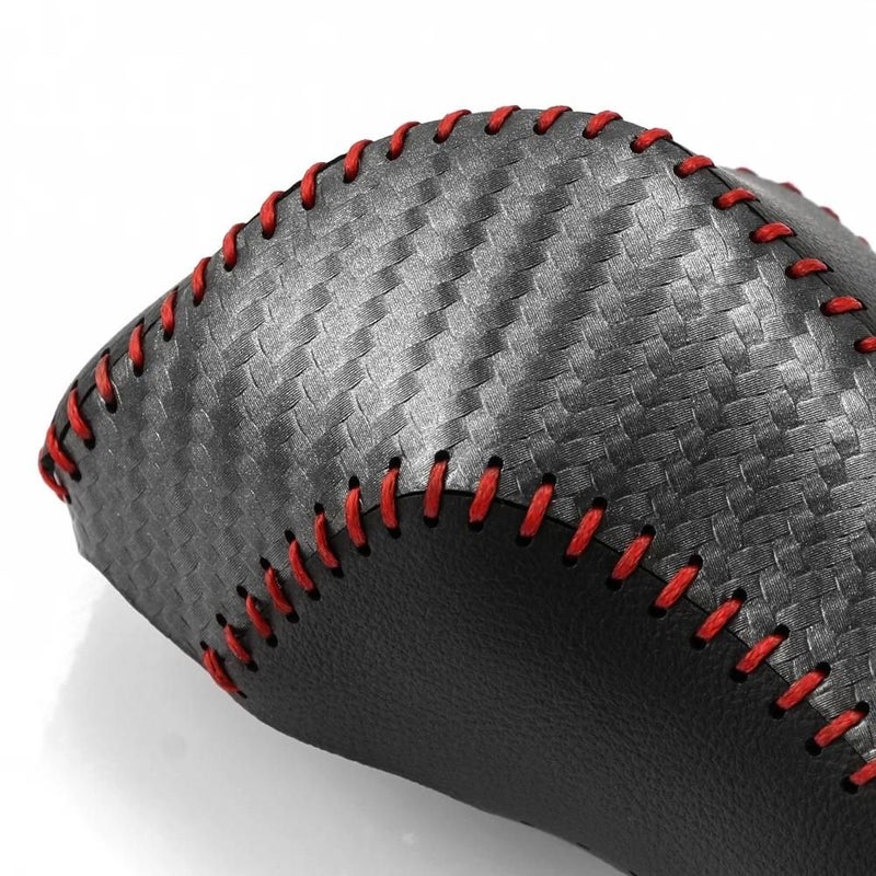 For Vw Golf 7 GTI R Tiguan Passat B7 B8 CC R20 Scirocco Jetta MK6 GLI Car Interior Carbon Fiber Red DSG Gear Knob Cover Shift Trim - Image 3