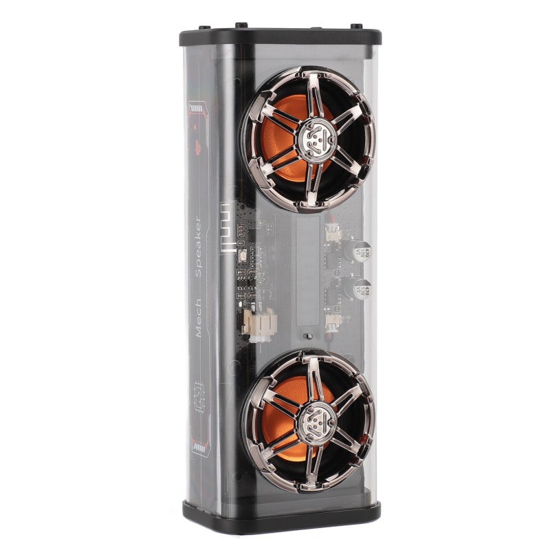 Portable Wireless Speaker: Black Transparent Mech Design - Bluetooth 5.3 Stable Connectivity, Powerful Subwoofer Sound for Home Party, Travel & Daily Use - Image 3
