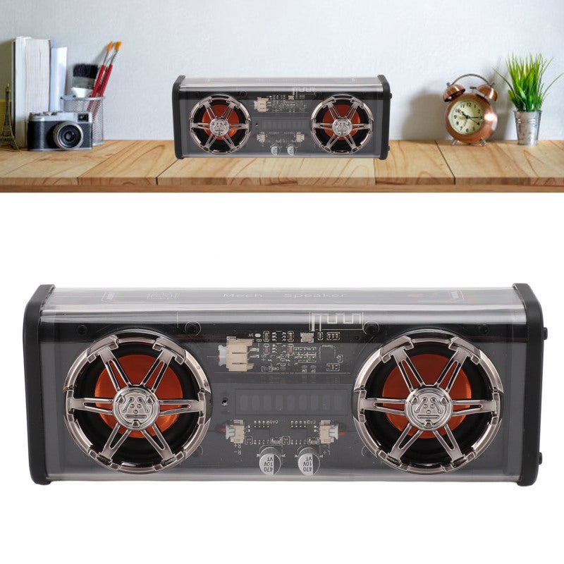 Portable Wireless Speaker: Black Transparent Mech Design - Bluetooth 5.3 Stable Connectivity, Powerful Subwoofer Sound for Home Party, Travel & Daily Use - Image 2