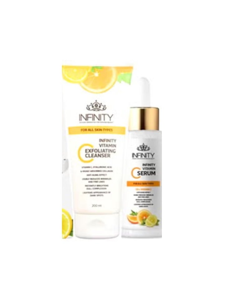 إينفينيتي إنفينيتي سيروم فيتامين سي 40 مل + منظف فيتامين سي 200 مل