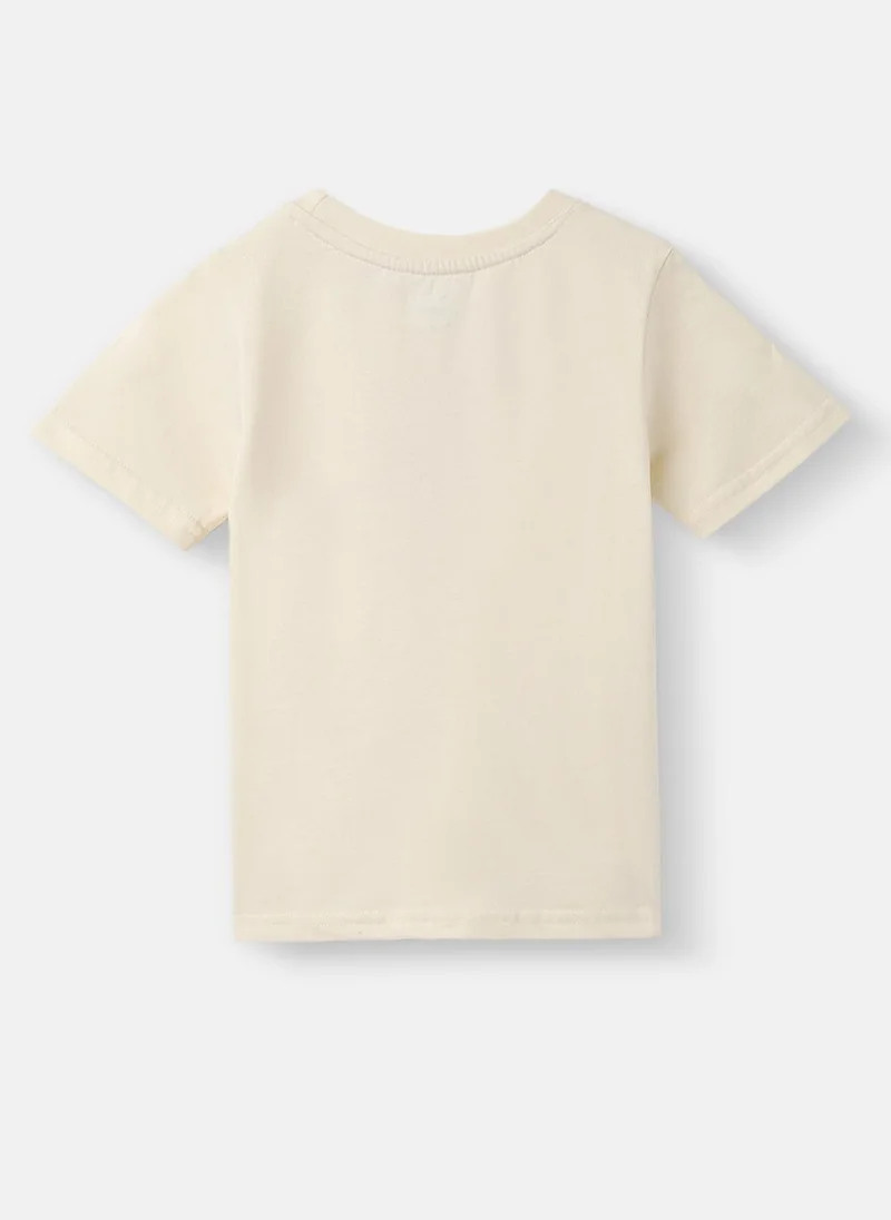 Nautinati White & Pink Nautinati Girls' Cotton Graphic Print T-shirt and Polka Dot Printed Joggers for Women | Best Price UAE