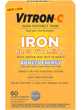 Vitron-C Iron Supplement, Once Daily, High Potency Iron Plus Vitamin C, Dye Free Tablets, 60 Count - pzsku/Z7C1269269C7188CA9367Z/45/1746214272/77be0dce-c497-49bb-b0d6-c3ab0a2333e6