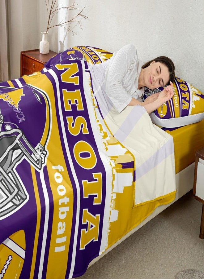 Feelyou Football Bed Sheets Set Boys Queen Size Rugby Sports Fitted Sheet with 16 Inch Deep Pockets Women Men Football City Bedding Set Room Decor - Image 3