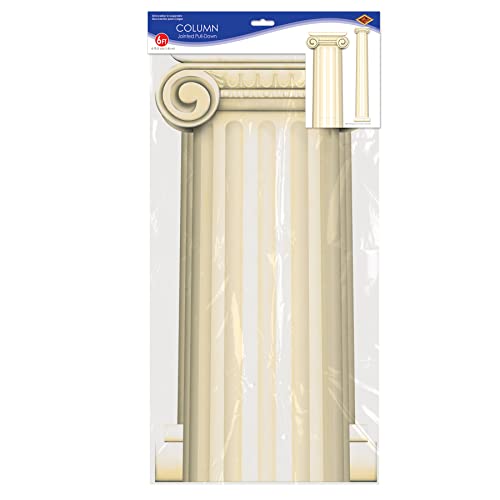 Beistle Roman Pillar Photo Prop Backdrop, Greek Column Wall Decoration, Italian Jointed Cut Out Party Decor, Rome& Greece Party Accessry, 6' - Image 4