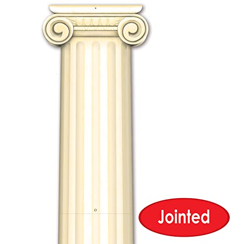 Beistle Roman Pillar Photo Prop Backdrop, Greek Column Wall Decoration, Italian Jointed Cut Out Party Decor, Rome& Greece Party Accessry, 6' - Image 3
