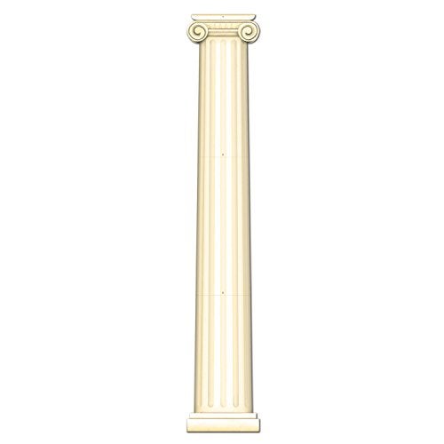 Beistle Roman Pillar Photo Prop Backdrop, Greek Column Wall Decoration, Italian Jointed Cut Out Party Decor, Rome& Greece Party Accessry, 6' - Image 1