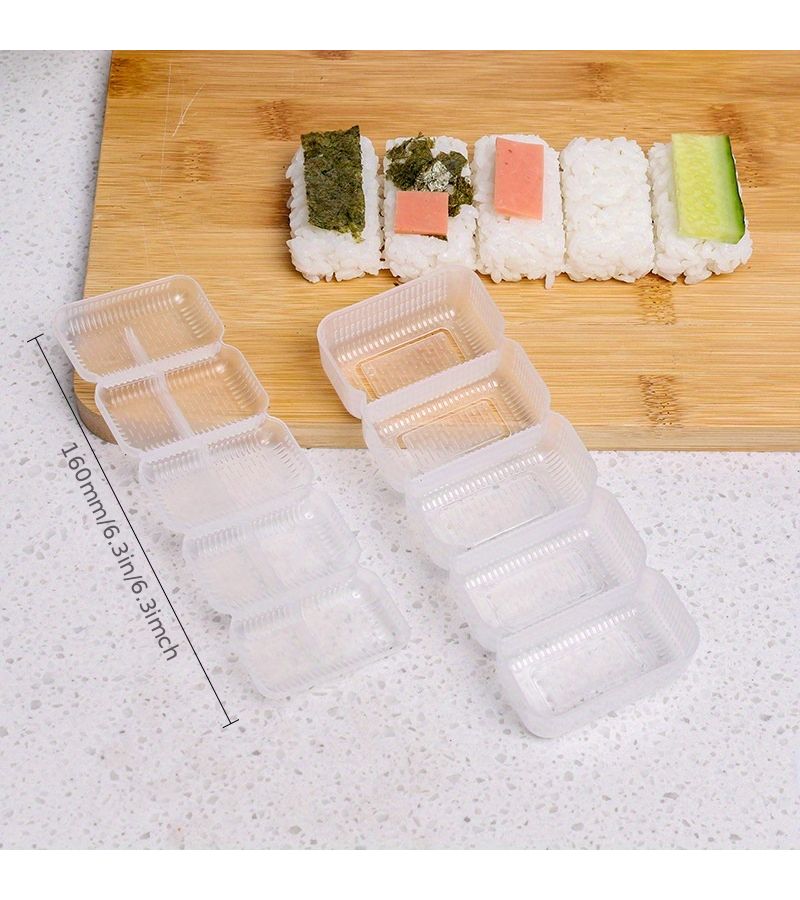 3 Pcs Sushi Rice Mold Kit with Seaweed for Three Part Filled Sushi - Image 2