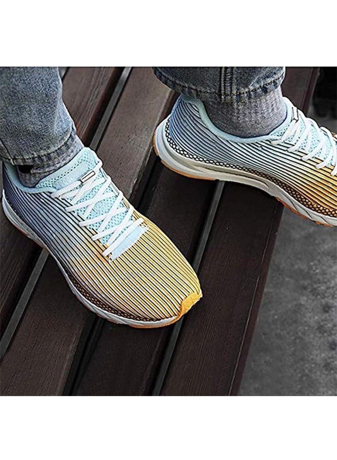 تودي جي هو (2 زوج) مرنة لا ربطة حذاء، شبه دائرة الحذاء الدانتلات سريعة كسول معدنية قفل الدانتلات سلاسل الأحذية، النظام مع الدانتلات الأحذية المرنة - حجم واحد يناسب جميع الأطفال والكبار - Image 4