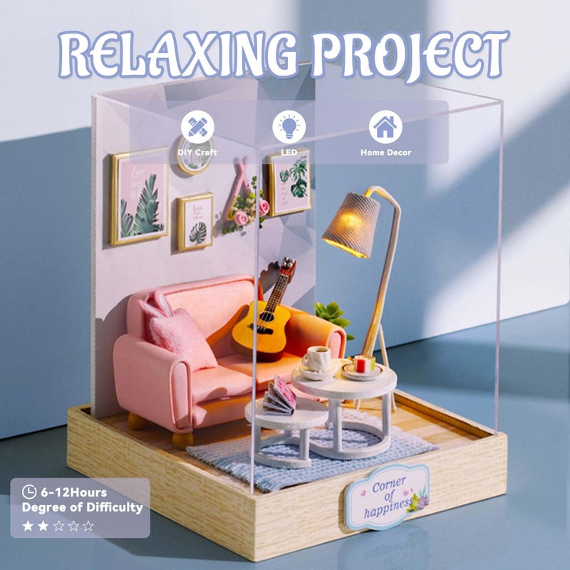 Flever Dollhouse Miniature DIY House Kit Creative Room with Furniture for Romantic Artwork Gift (Afternoon Tea Time) - Image 5