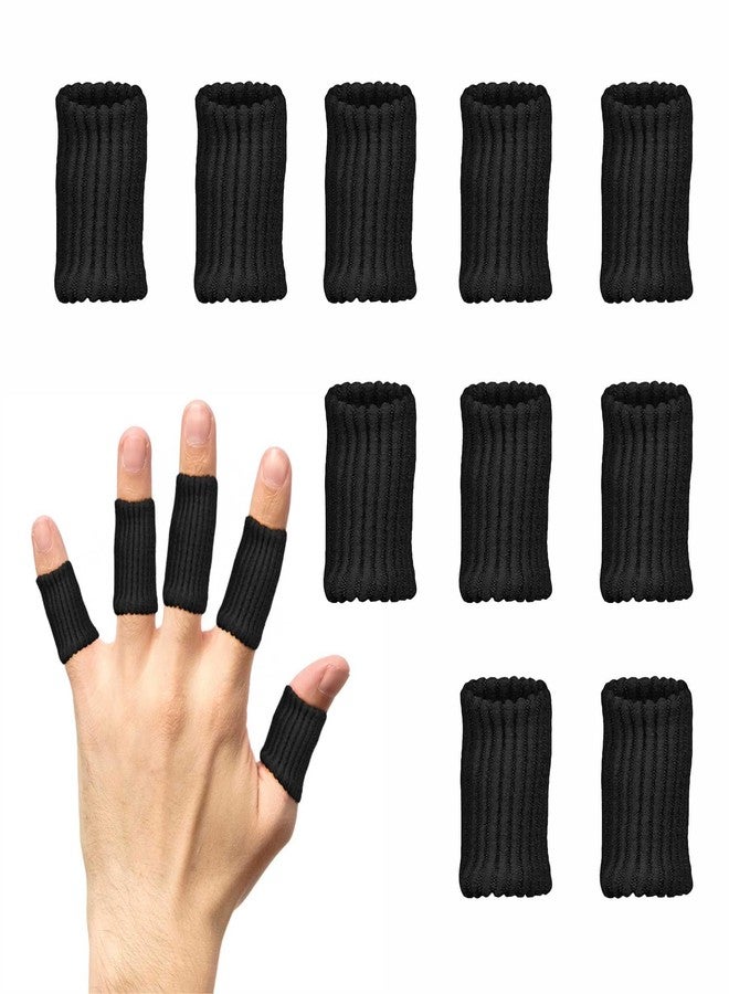 داينا أكمام حماية أصابع داينا للكريكيت | دعم ضاغط للضرب والتقاط الكرة | ماصة للعرق ومرنة | مقاس موحد | اللون: أسود - Image 1