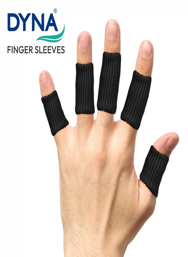 داينا أكمام حماية أصابع داينا للكريكيت | دعم ضاغط للضرب والتقاط الكرة | ماصة للعرق ومرنة | مقاس موحد | اللون: أسود - Image 2