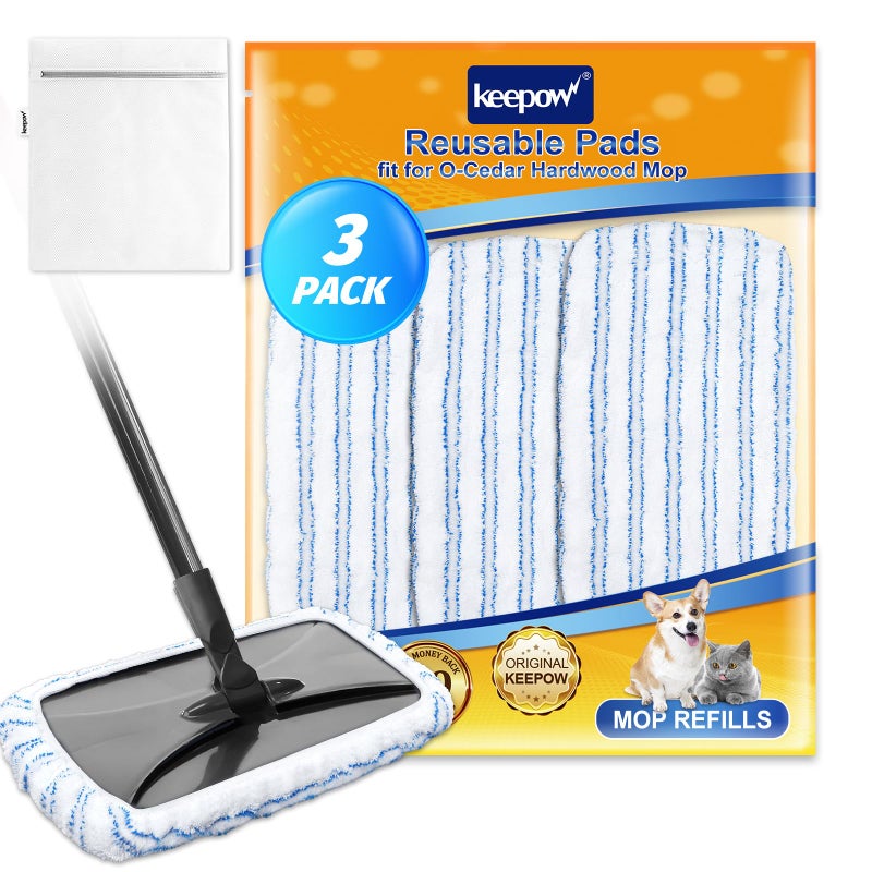 كيباو منصات Mop القابلة لإعادة الاستخدام المتوافقة مع O -Cedar Hardwood Floor'n المزيد - Image 1