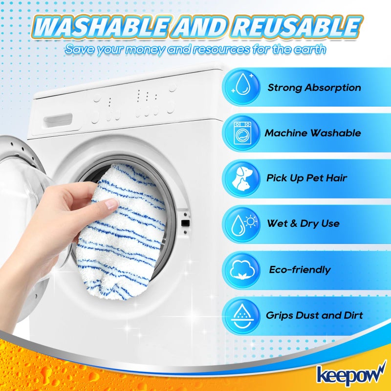 كيباو منصات Mop القابلة لإعادة الاستخدام المتوافقة مع O -Cedar Hardwood Floor'n المزيد - Image 4