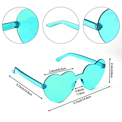 MIAHART Light Blue Short Bob Wig and Sunglass Set, Neon Colored Wigs Colorful Cosplay Daily Party Hairpieces for Bachelorette Neon Party Favors Halloween Decorations Supplies - Image 4