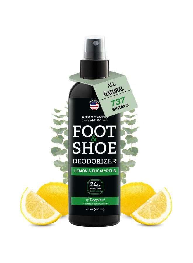 Aromasong Natural Shoe Deodorizer and Foot Spray - 24-Hour Freshness Foot Odor Eliminator for Feet - Extra Strength Fresher for Smelly Shoes & Stinky Feet Spray with Refreshing Scent, 4oz - Image 1