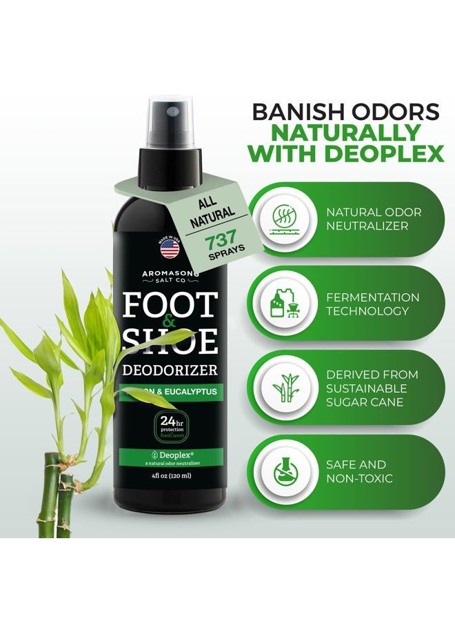 Aromasong Natural Shoe Deodorizer and Foot Spray - 24-Hour Freshness Foot Odor Eliminator for Feet - Extra Strength Fresher for Smelly Shoes & Stinky Feet Spray with Refreshing Scent, 4oz - Image 2