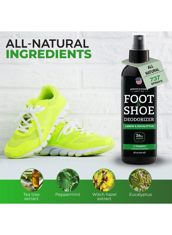 Aromasong Natural Shoe Deodorizer and Foot Spray - 24-Hour Freshness Foot Odor Eliminator for Feet - Extra Strength Fresher for Smelly Shoes & Stinky Feet Spray with Refreshing Scent, 4oz - Image 4