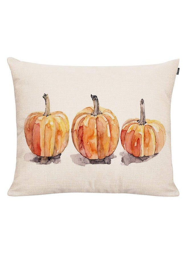 GTEXT 20x12 inch Farmhouse Pillow Covers Fall Pumpkins Pillow Cover Long Cushion Cover Farm Decorative Couch Pillow Cases Cotton Linen Pillow Country Style - Image 1