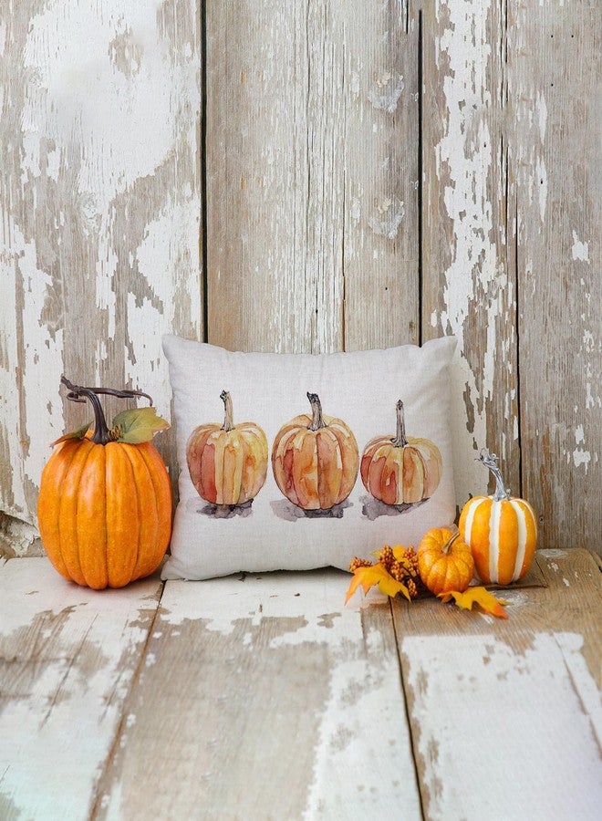 GTEXT 20x12 inch Farmhouse Pillow Covers Fall Pumpkins Pillow Cover Long Cushion Cover Farm Decorative Couch Pillow Cases Cotton Linen Pillow Country Style - Image 3