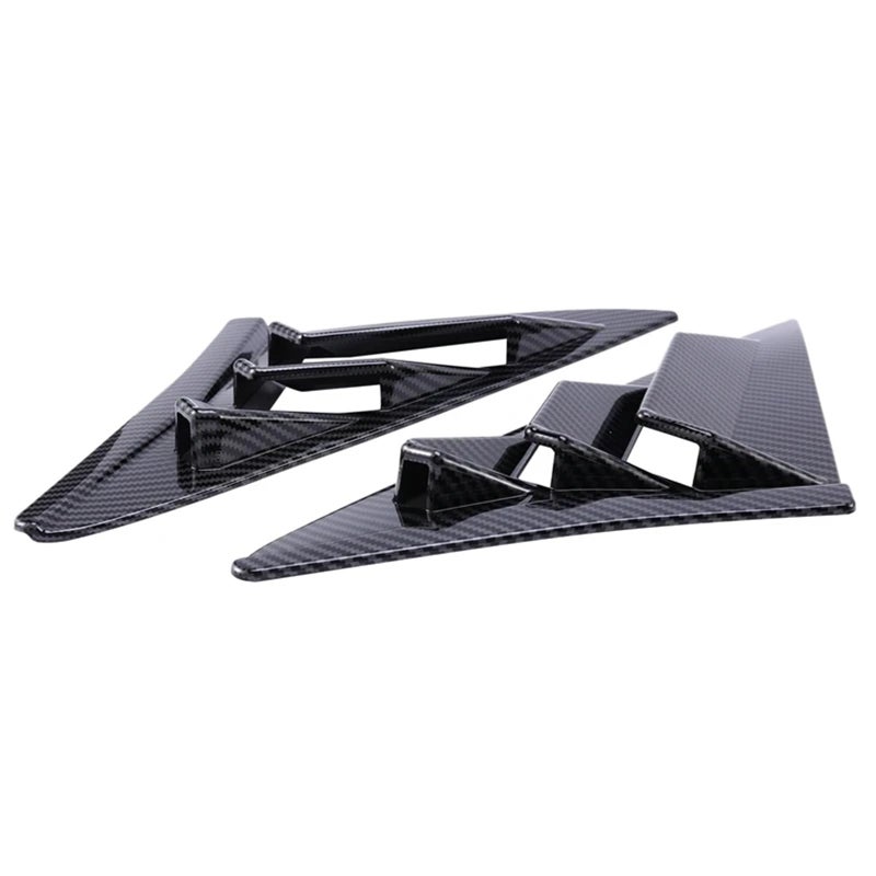 Matte Black Rear Side Window Louvers Air Vent Shades For Hatchback 2020 2021 - Image 3