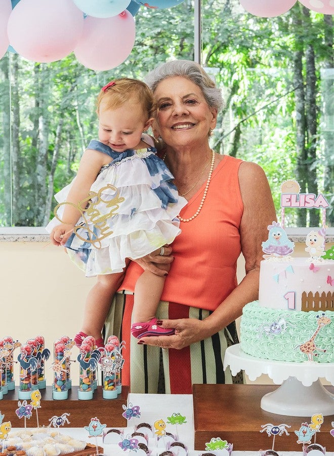 AHAORAY Oh Baby Cake Topper - Premium Gold Baby Party Cake Decoration Supplies, for Shower/Gender Reveal Party/Photo Booth Props - Image 5