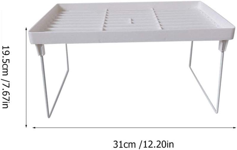 Tv Riser Desktop Shelf 2PCS Desk Monitor Stand Riser Foldable Storage Shelf Desk Storage Organizer Speaker TV Laptop Printer Stand Holder for Home Office (Size L + S) Desk Shelf Desk Riser - Image 2